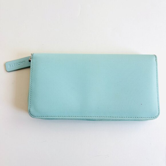 Lacoste Womens Large L.12.12 Concept Billfold Wallet Light Turquoise Blue - Picture 5 of 10